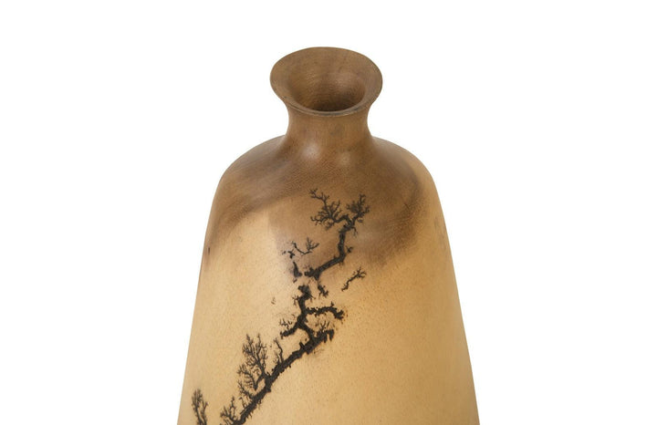 SwayLiving Lightning Vase, Mango Wood, Tall VASES, JARS, + BOTTLES