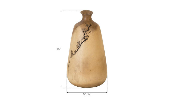 SwayLiving Lightning Vase, Mango Wood, Tall VASES, JARS, + BOTTLES