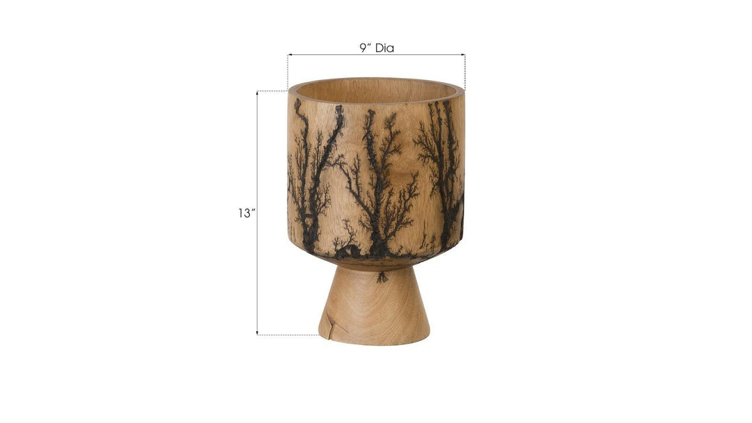 SwayLiving Lightning Vase, Mango Wood, Cup Shape VASES, JARS, + BOTTLES
