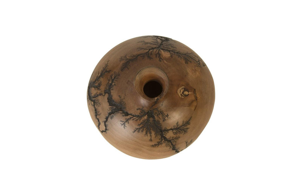 SwayLiving Lightning Vase, Mango Wood, Short VASES, JARS, + BOTTLES