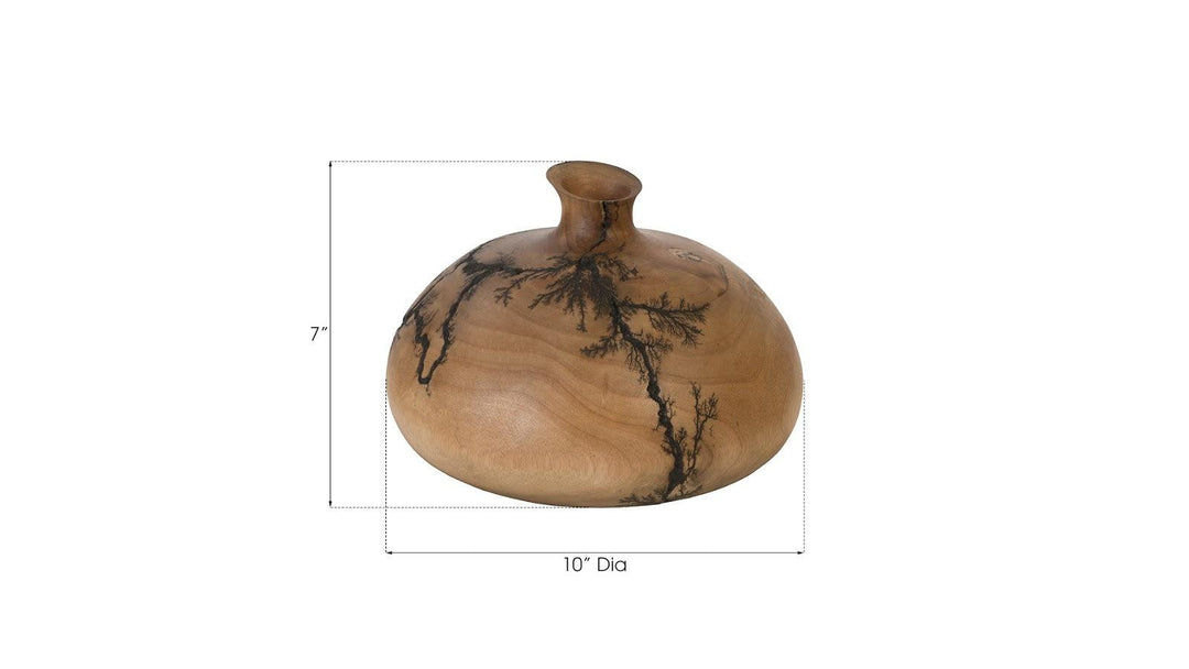 SwayLiving Lightning Vase, Mango Wood, Short VASES, JARS, + BOTTLES