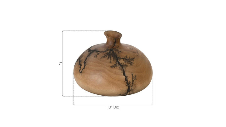 SwayLiving Lightning Vase, Mango Wood, Short VASES, JARS, + BOTTLES