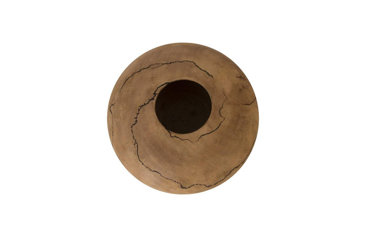 SwayLiving Lightning Vase, Mango Wood, Low 13"-14"Dia VASES, JARS, + BOTTLES