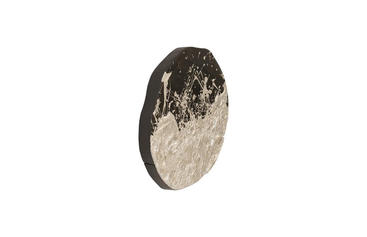 SwayLiving Wisp Wall Tile, Chamcha Wood, Silver Leaf on Black WALL ACCENTS