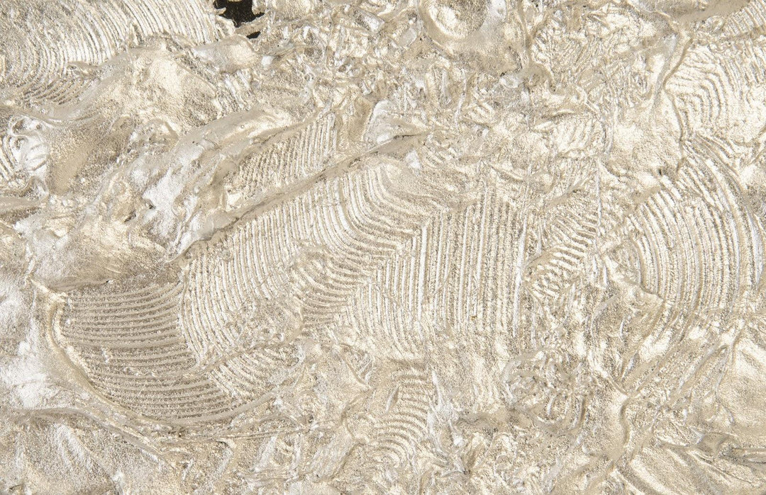 SwayLiving Wisp Wall Tile, Chamcha Wood, Silver Leaf on Black WALL ACCENTS