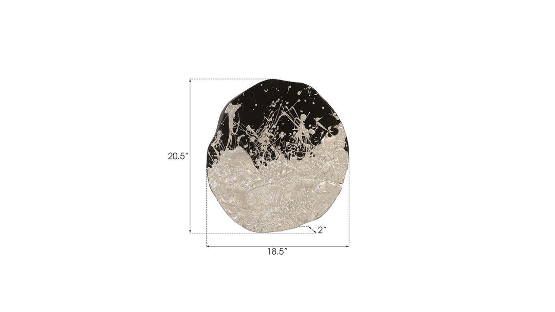 SwayLiving Wisp Wall Tile, Chamcha Wood, Silver Leaf on Black WALL ACCENTS