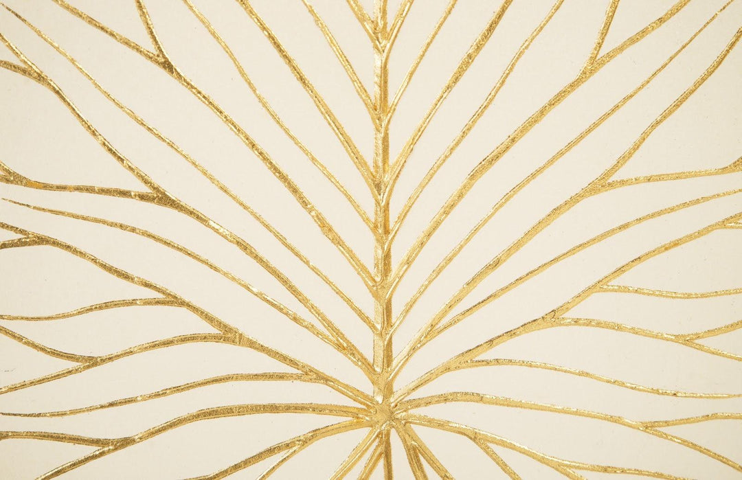 SwayLiving Rivulet Wall Tile, Chamcha Wood, Gold Leaf on White WALL ACCENTS