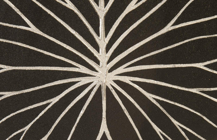 SwayLiving Rivulet Wall Tile, Chamcha Wood, Silver Leaf on Black WALL ACCENTS