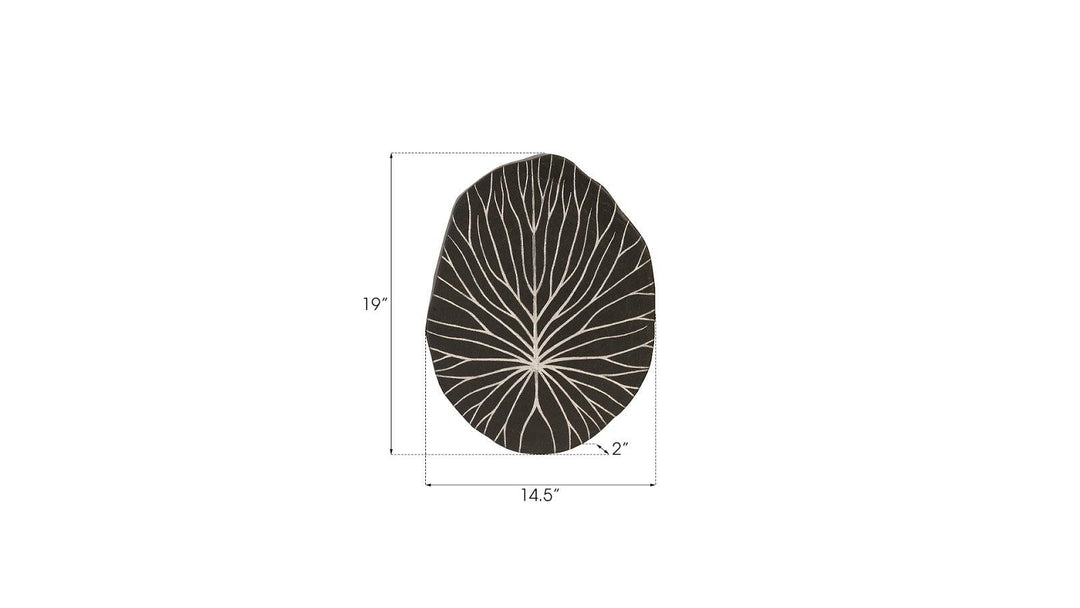 SwayLiving Rivulet Wall Tile, Chamcha Wood, Silver Leaf on Black WALL ACCENTS
