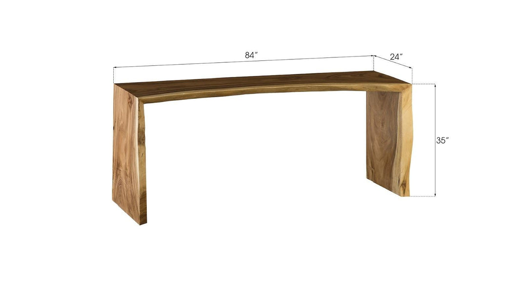 SwayLiving Waterfall Counter Table, Natural CONSOLE TABLES