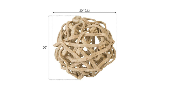 SwayLiving Vine Ball, 20" Diameter DECORATIVE OBJECTS