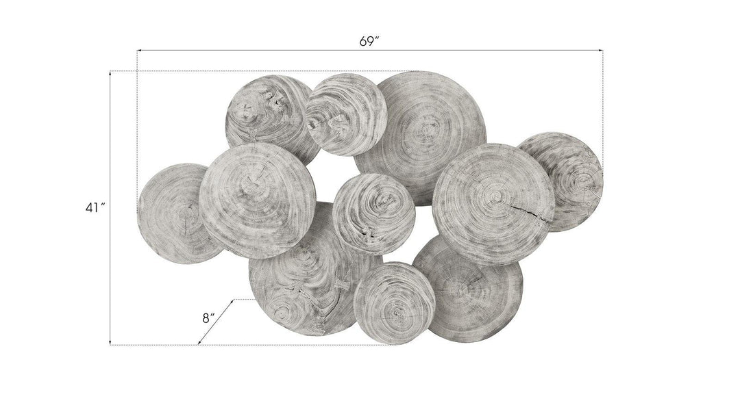 SwayLiving Clouds Wall Art, Gray Stone WALL ACCENTS