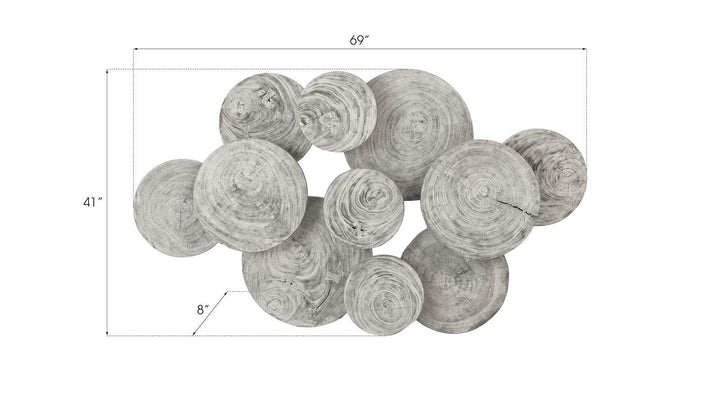 SwayLiving Clouds Wall Art, Gray Stone WALL ACCENTS