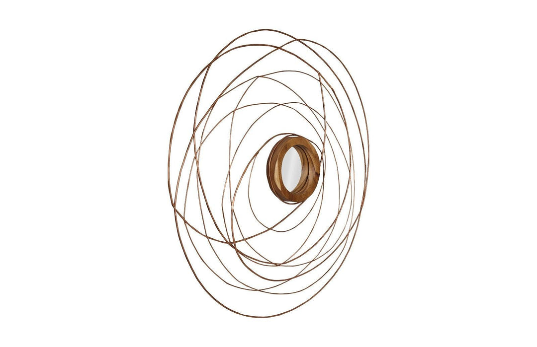 SwayLiving Nest Mirror, Chamcha Wood/Wire, Copper, SM WALL MIRRORS