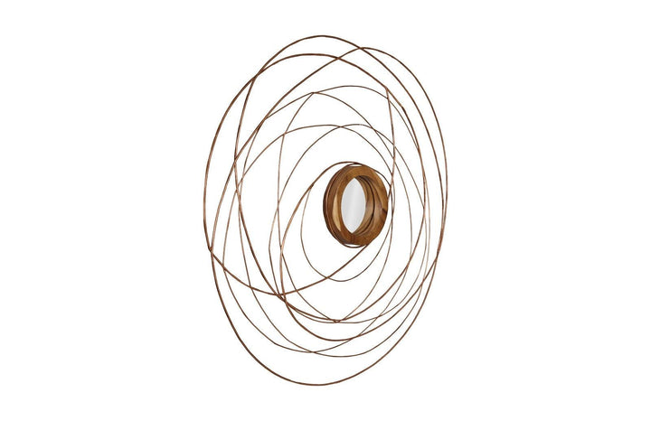 SwayLiving Nest Mirror, Chamcha Wood/Wire, Copper, SM WALL MIRRORS