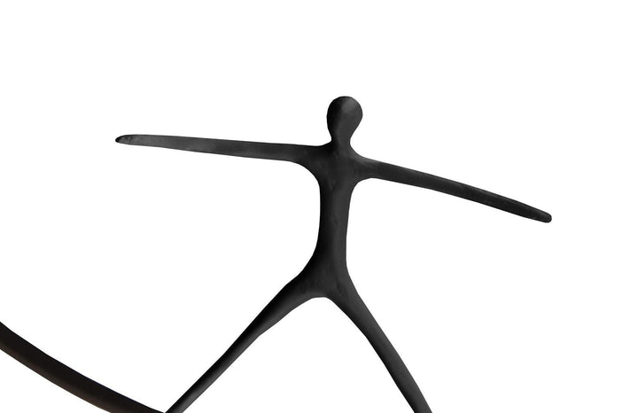 SwayLiving Olympic Figure in Iron Ring, Black, Rust, Style B WALL ACCENTS
