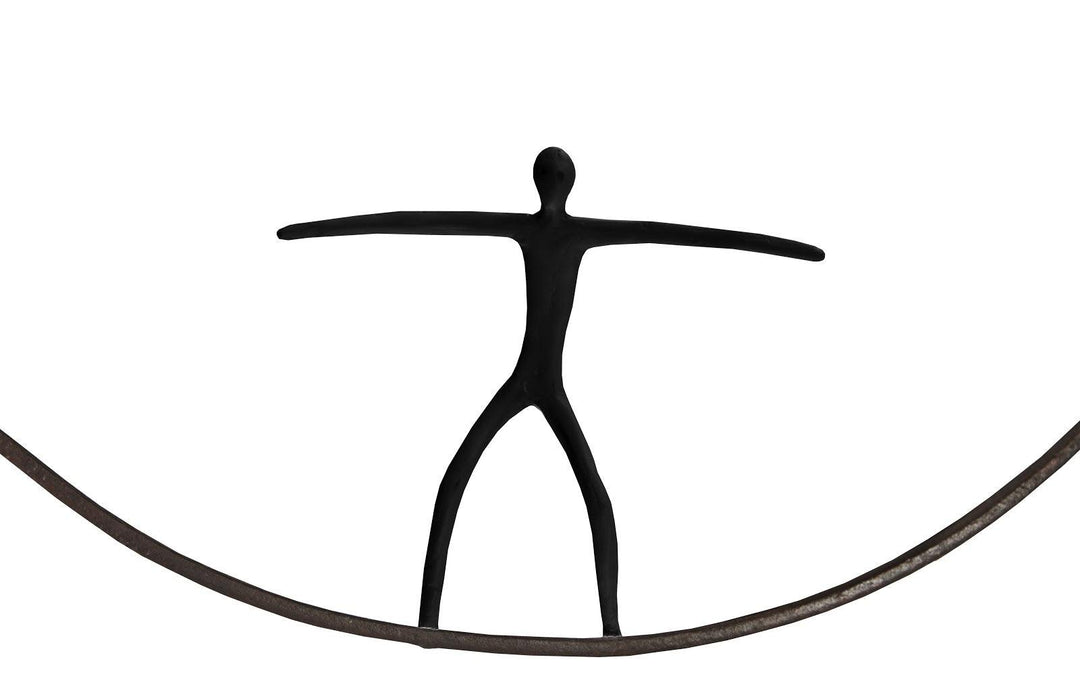 SwayLiving Olympic Figure in Iron Ring, Black, Rust,  Style C WALL ACCENTS