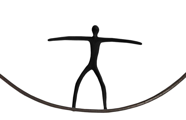 SwayLiving Olympic Figure in Iron Ring, Black, Rust,  Style C WALL ACCENTS