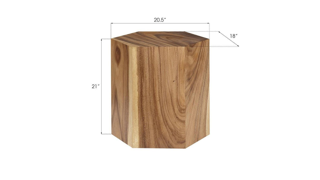 SwayLiving Honeycomb Side Table, Chamcha Wood, MD ACCENT TABLES
