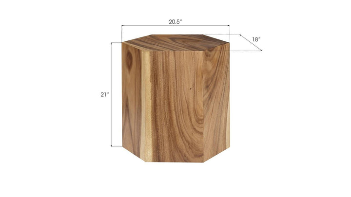 SwayLiving Honeycomb Side Table, Chamcha Wood, MD ACCENT TABLES