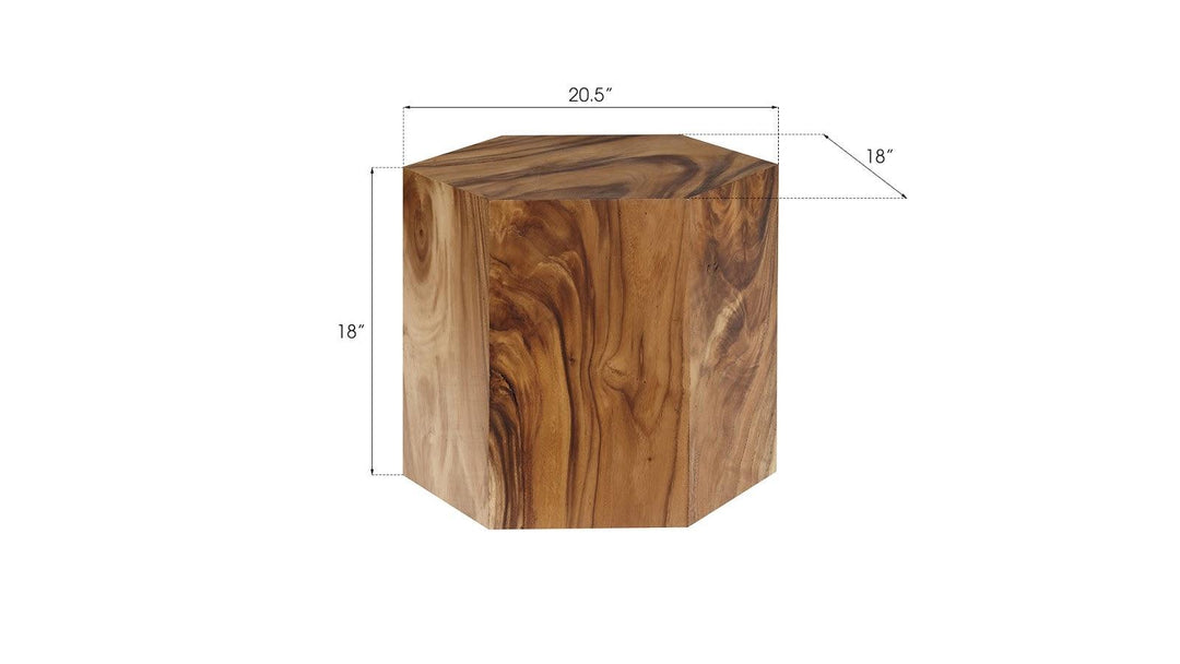 SwayLiving Honeycomb Side Table, Chamcha Wood, SM ACCENT TABLES