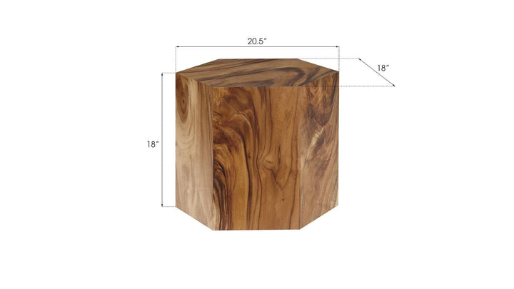 SwayLiving Honeycomb Side Table, Chamcha Wood, SM ACCENT TABLES
