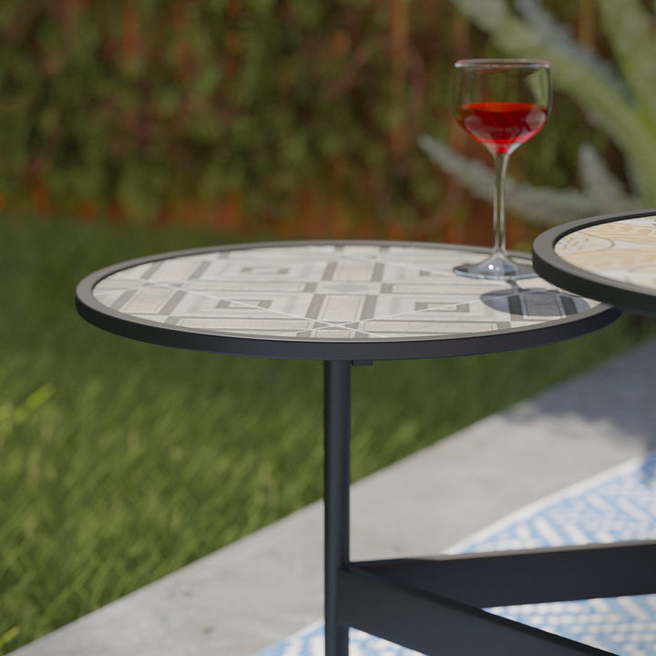 SwayLiving Lorengo Outdoor 3-Tier Cocktail Table OUTDOOR COFFEE TABLES