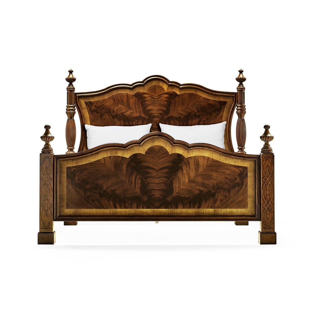 SwayLiving Versailles Mahogany King Poster Bed BEDS
