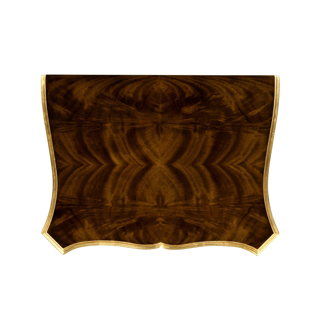 SwayLiving Mahogany & Gilded Nightstand NIGHTSTANDS