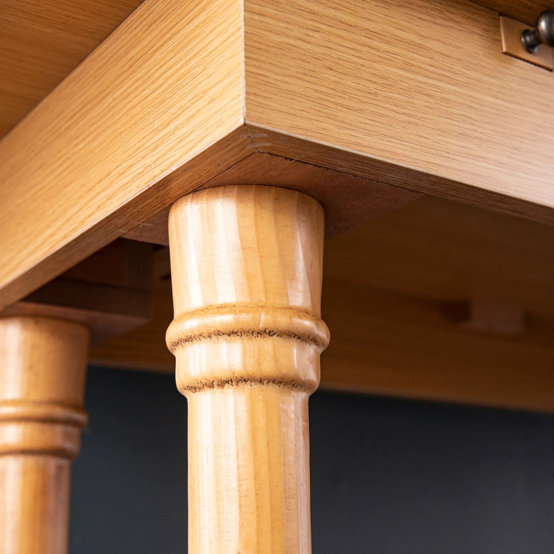 SwayLiving Edenderry Farmhouse Folding Trestle Console to Dining Table – Natural Oak DINING TABLES