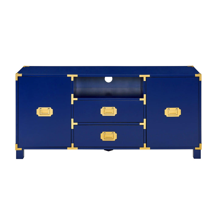 SwayLiving Campaign Entertainment Center Console - Navy CONSOLE TABLES