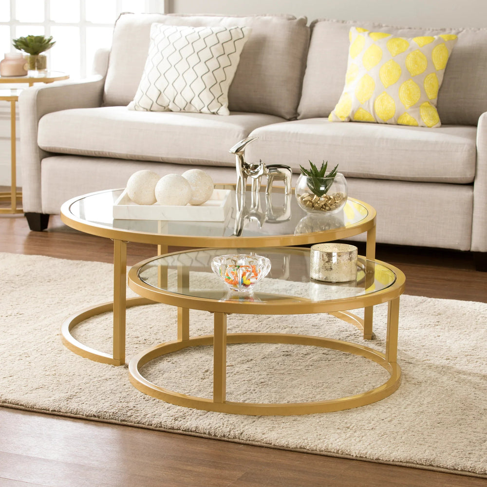 SwayLiving Evelyn Nesting Coffee Tables - 2pc Set COFFEE TABLES