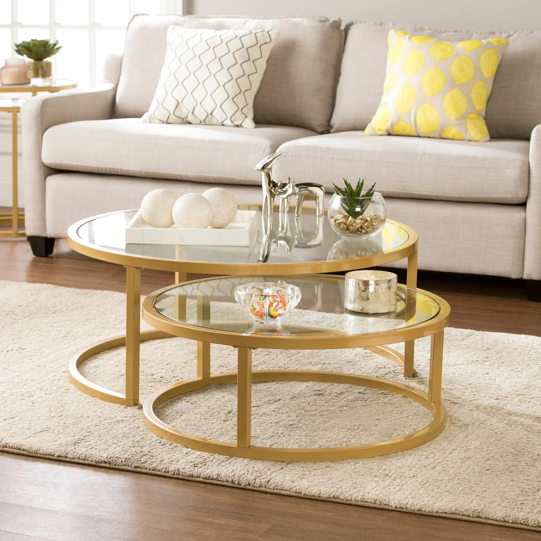 SwayLiving Evelyn Nesting Coffee Tables - 2pc Set COFFEE TABLES