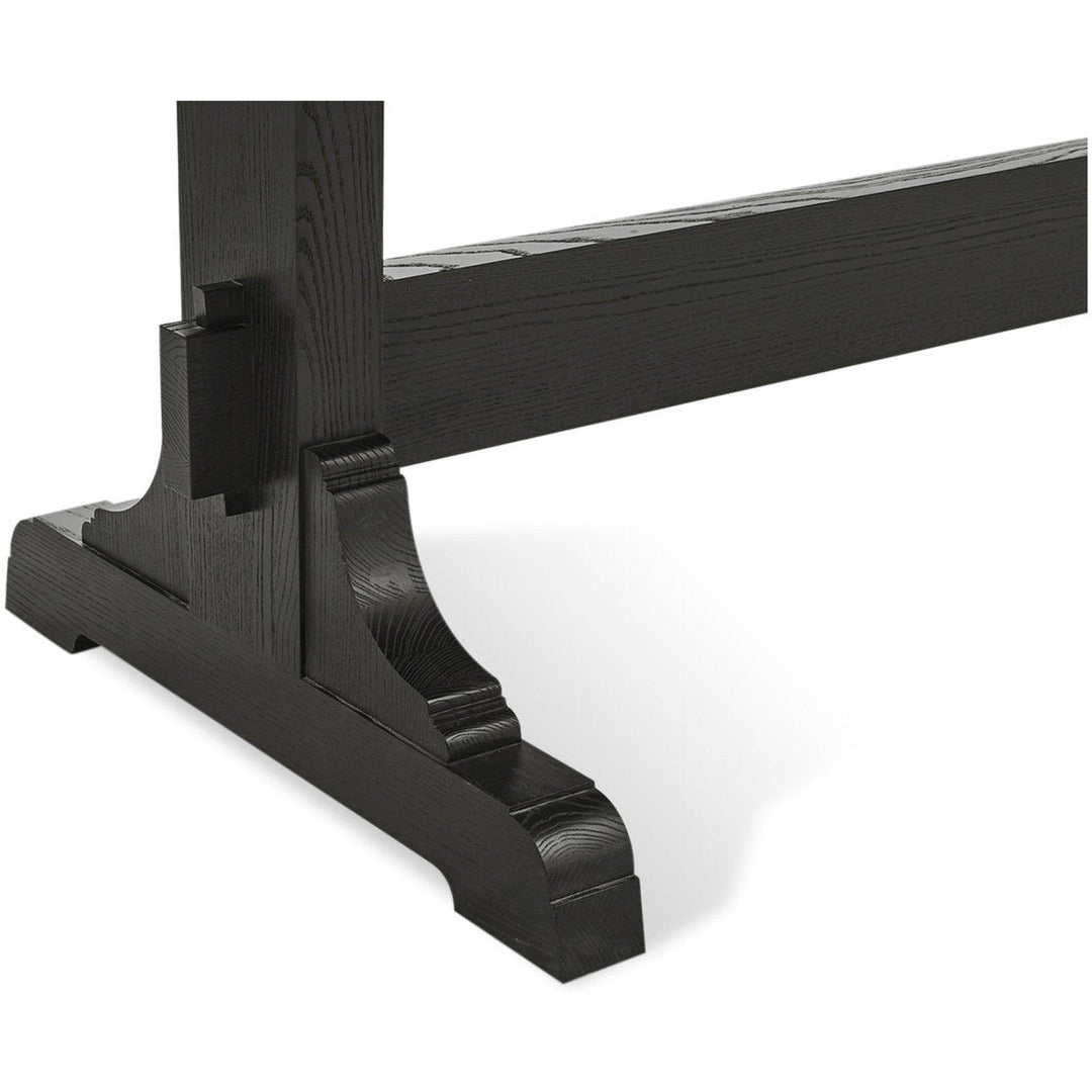 SwayLiving Timeless Epoch Trestle Dining Table in Ebonized Oak DINING TABLES