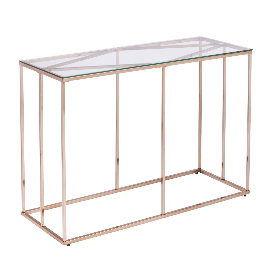 SwayLiving Nicholance Contemporary Glass-Top Console Table CONSOLE TABLES