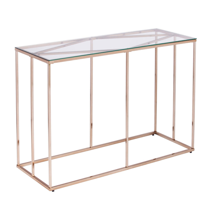 SwayLiving Nicholance Contemporary Glass-Top Console Table CONSOLE TABLES