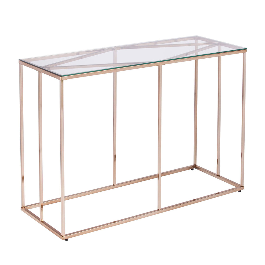 SwayLiving Nicholance Contemporary Glass-Top Console Table CONSOLE TABLES