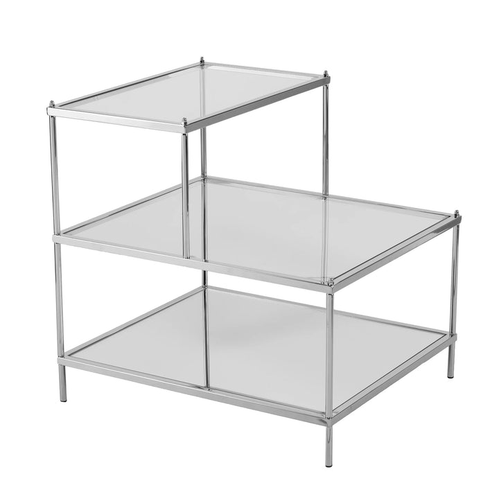 SwayLiving Knox Glam Mirrored Accent Table - Chrome ACCENT TABLES