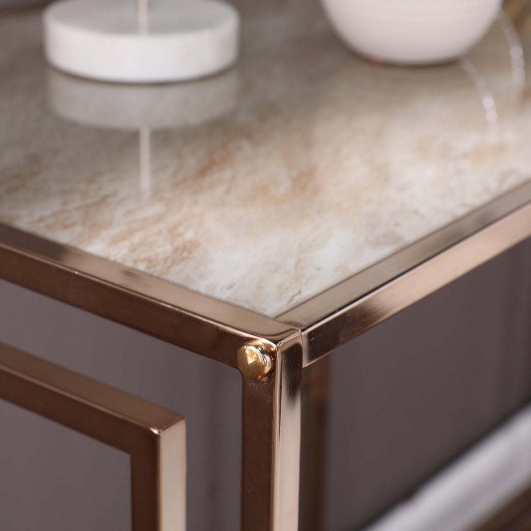 SwayLiving Simondley Faux Marble Console Table CONSOLE TABLES