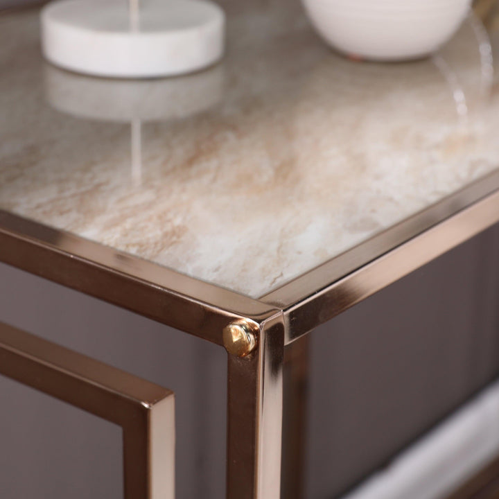 SwayLiving Simondley Faux Marble Console Table CONSOLE TABLES