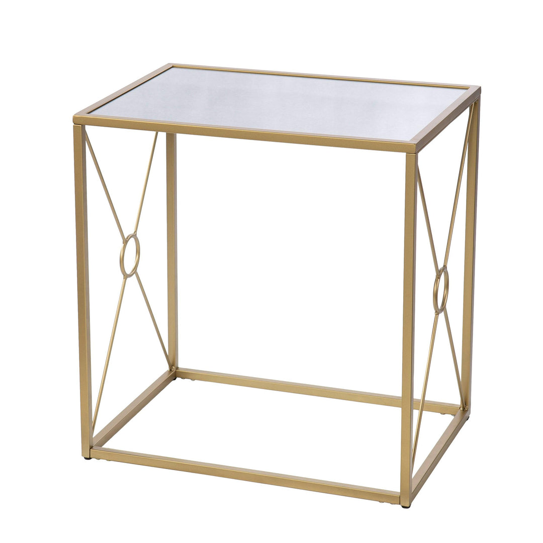SwayLiving Larden Mirror-Top End Table ACCENT TABLES
