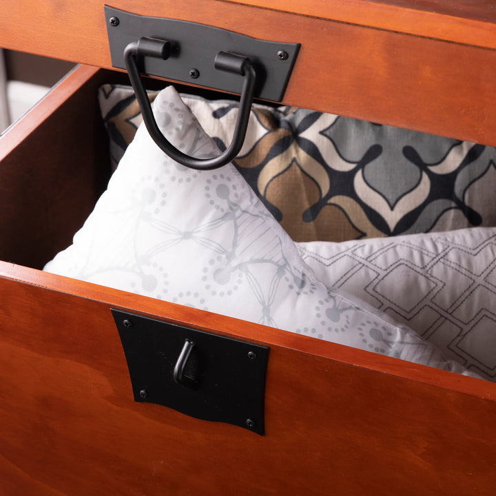SwayLiving Pyramid Lift-Top Trunk End Table – Mission Oak ACCENT TABLES
