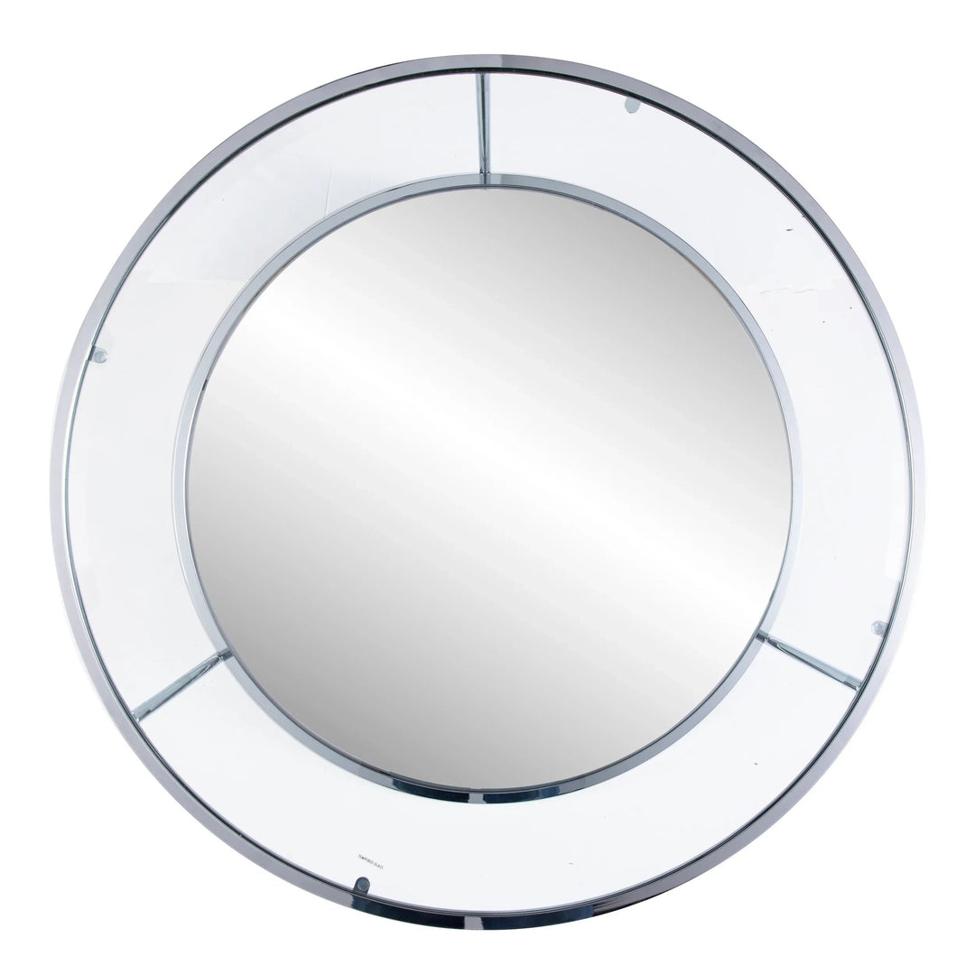 SwayLiving Risa Round Coffee Table w/ Storage - Chrome COFFEE TABLES