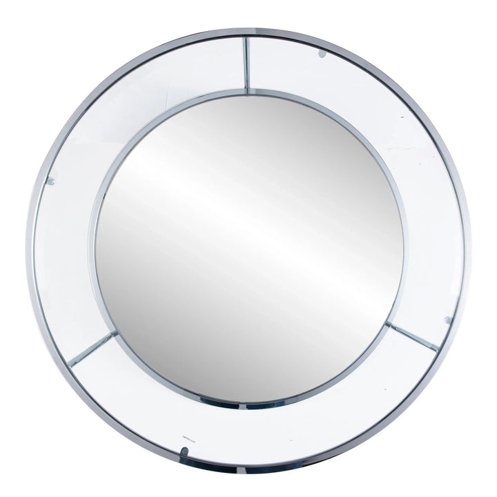 SwayLiving Risa Round Coffee Table w/ Storage - Chrome COFFEE TABLES