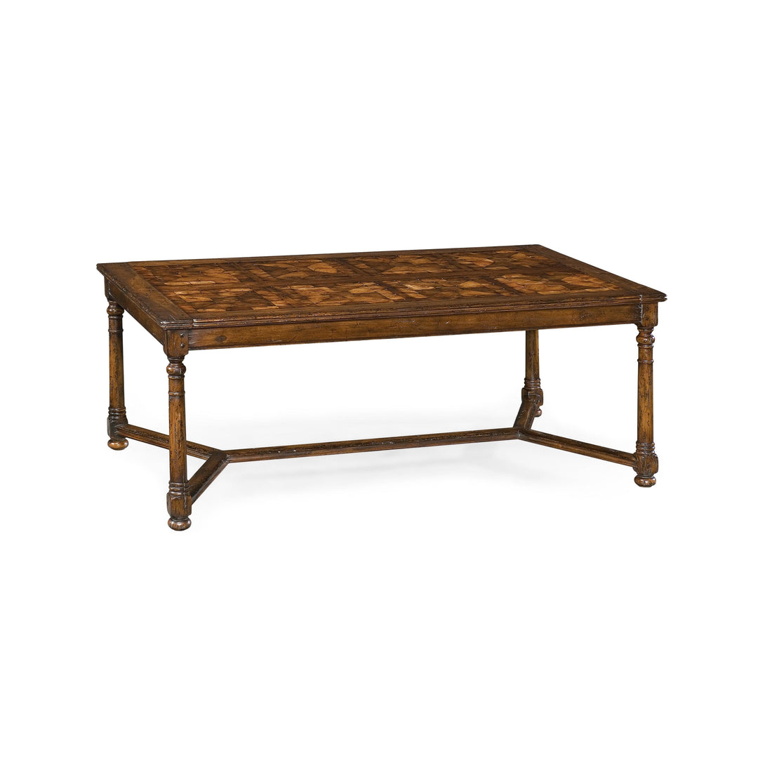 SwayLiving Casual Accents Walnut Parquet Oyster Cocktail Table COFFEE TABLES