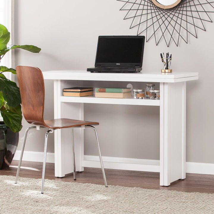 SwayLiving Kempsey Convertible Console-to-Dining Table - White DINING TABLES