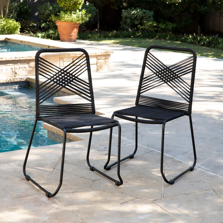 SwayLiving Holly & Martin Padko Outdoor Rope Chairs – 2pc Set OUTDOOR DINING CHAIRS