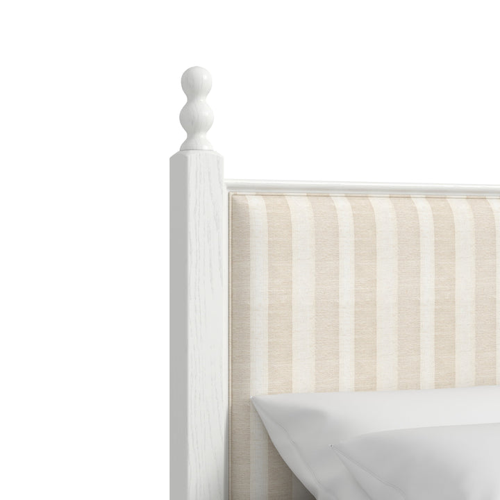 Haven KG Uph Finial Bed