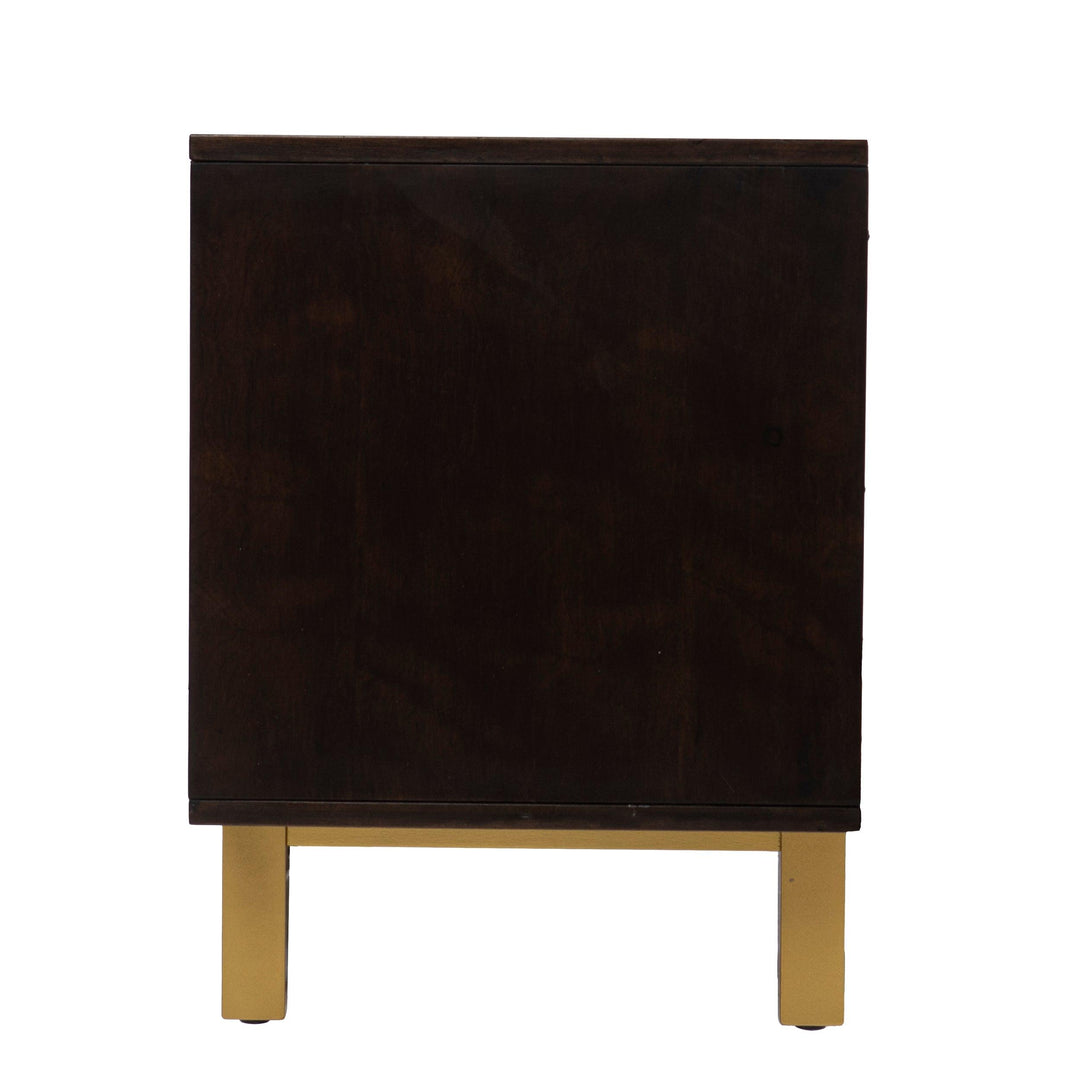 SwayLiving Carondale Sliding Door Media Stand MEDIA + TV STANDS