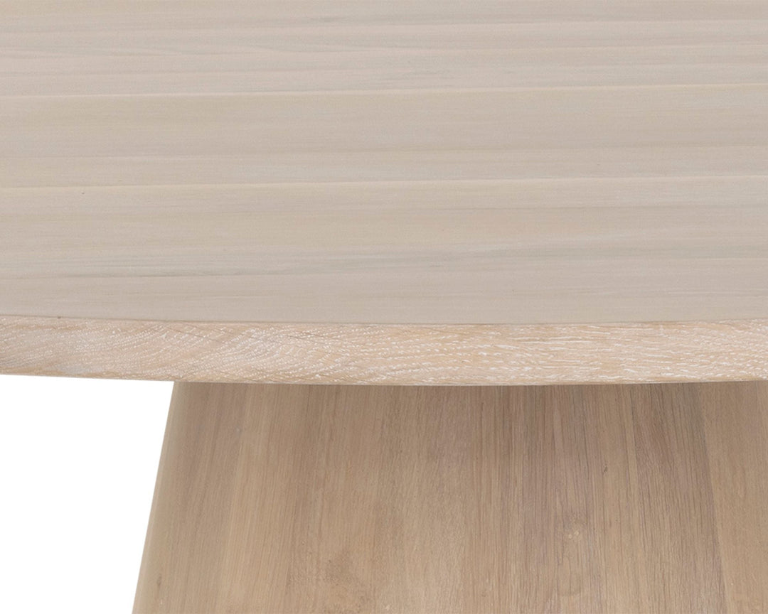 Round - Light Oak - 54"